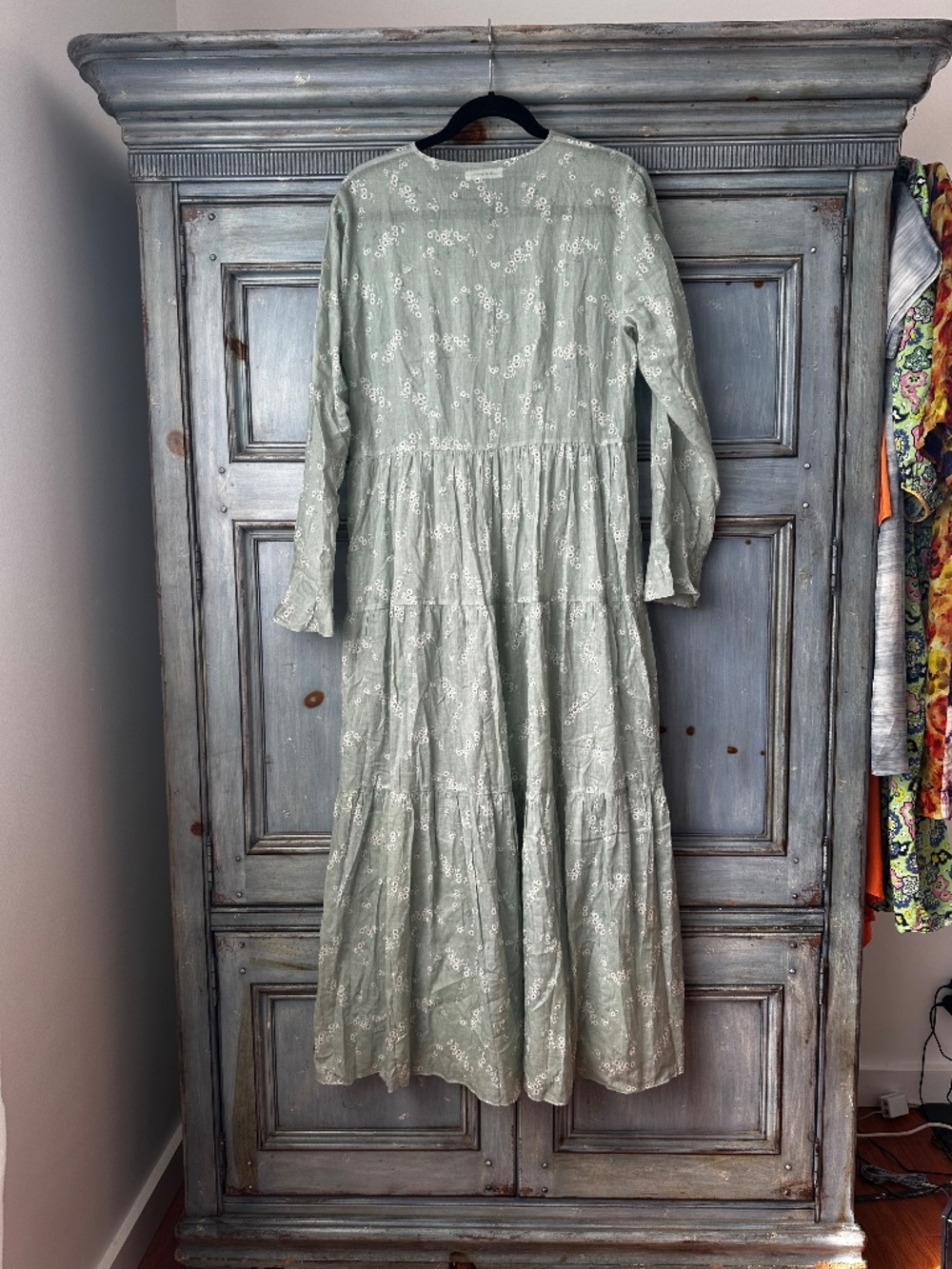 Doen Assam Dress in Sweet Daisy Floral Mint Green Size L - Picture 10 of 13